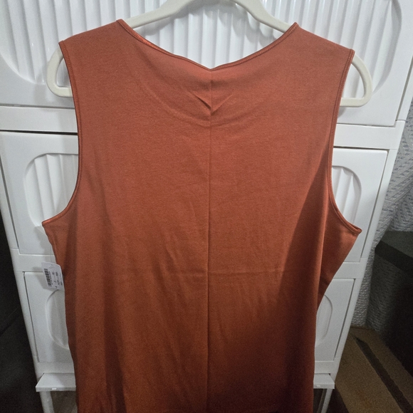 Women's Sleeveless Top in Rust by CJ Banks - Picture 4 of 4